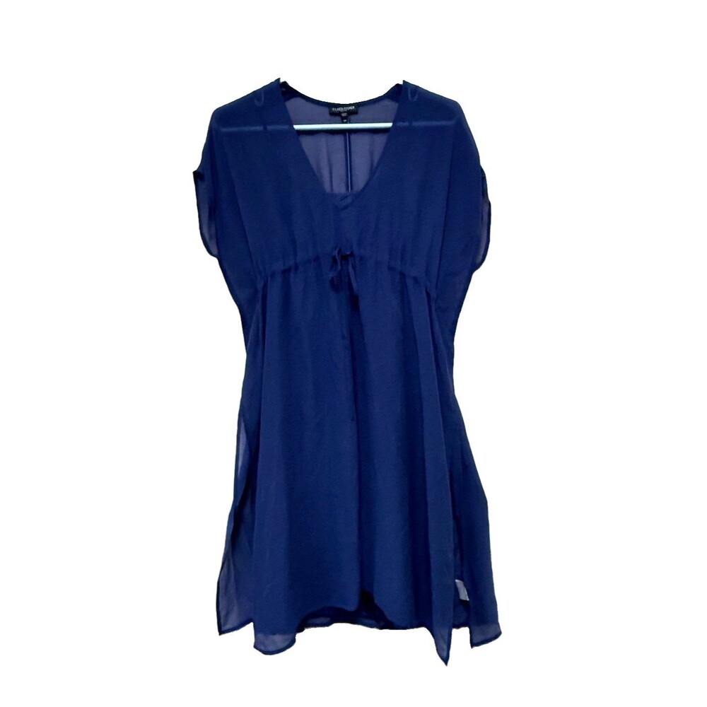 NWT Eileen Fisher Sheer 100% Silk Blue Dress Silk Slip Quiet Luxury SZ PP